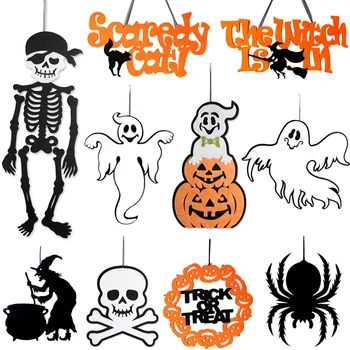 

Non-woven Halloween Pendent Door Hanging Sign for Home Horror House Party Halloween Decoration