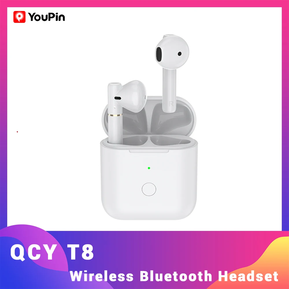 Беспроводная bluetooth гарнитура YouPin QCY T8 бинауральная полупроводниковая Спортивная