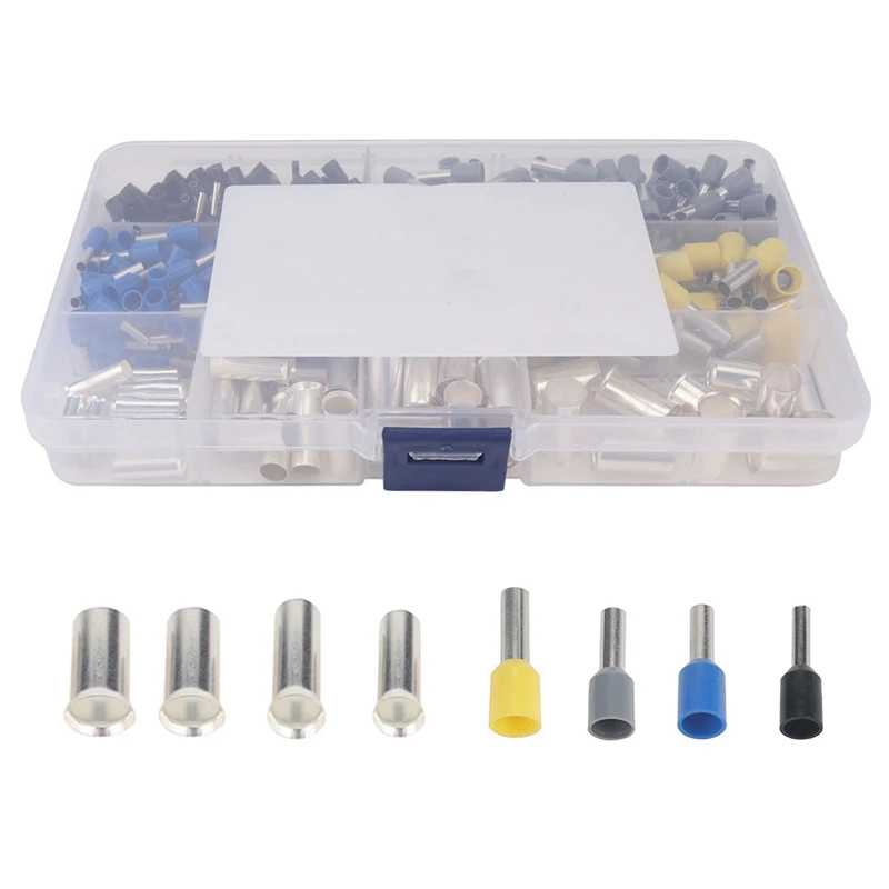 390Pcs AWG (2 4 6 8 10 12 14 16) Wire Ferrules Kits Crimp Terminal Connector Sleeves Crimping Tool |