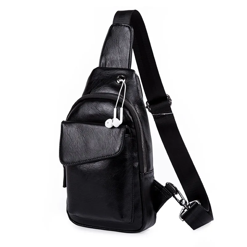 

2019 trend chest bag fashion simple men single shoulder bag business oblique satchel leisure bag