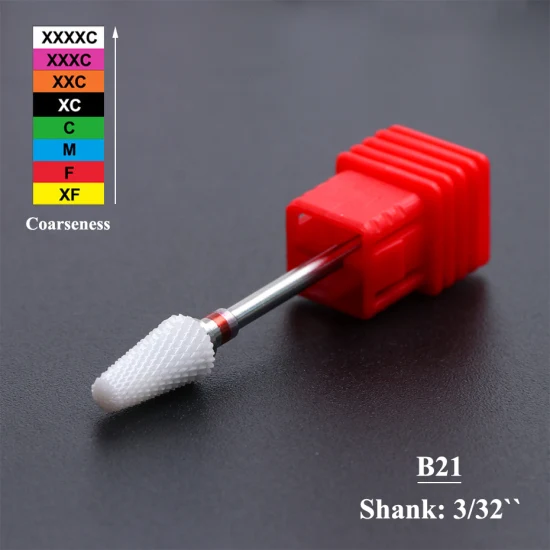STZ, 1 шт., керамический сверло для ногтей, для электрического маникюра, Ротационные заусенцы, фрезы для ногтей, педикюр, инструмент для ухода, пилка, аксессуары, B01-23 - Цвет: B21