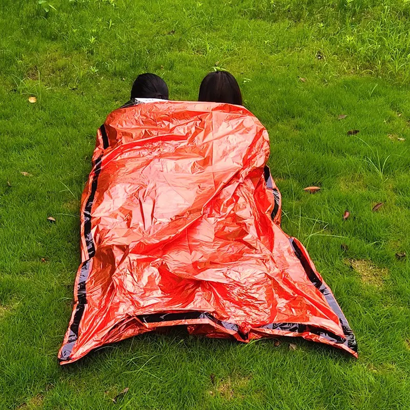 Emergency Sleeping Bag 2 Person Survival Sleeping Bags Thermal Bivy Sack Em V8L3 