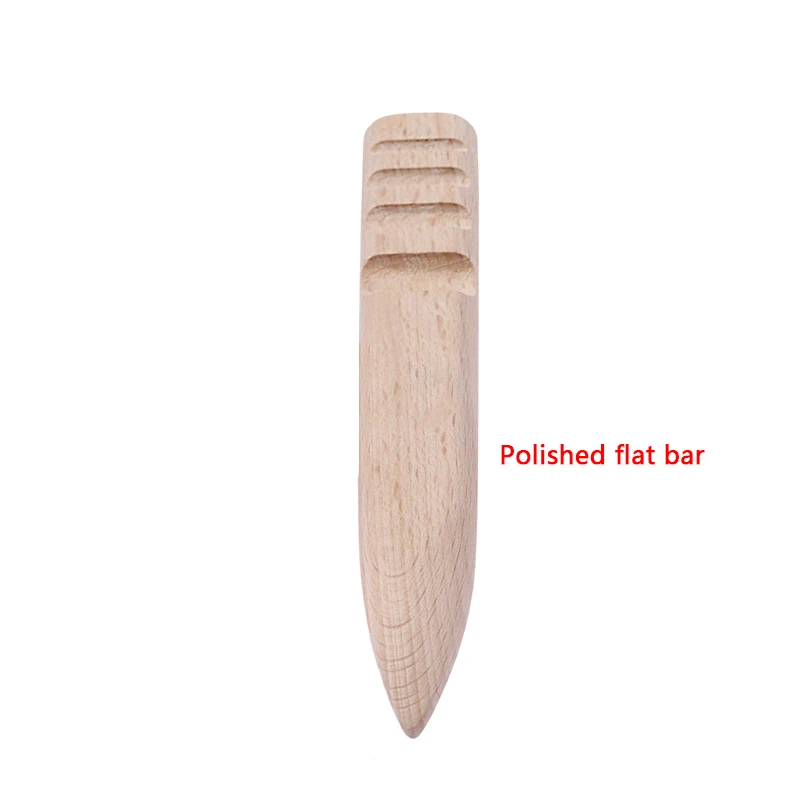 Leather Craft Tools Multi-Size Wood Slicker Leather Solid Wood Round Burnishing Edge for Polished Edge Leather Craft Working Tool