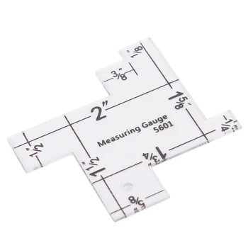 

1PCS Mini Plastic Sewing Measuring Gauge Quilting Rulers Imperial Metric Scale For Sewing Crafts Measurement Tool