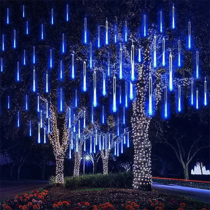 8 Tubes Led Fairy Lights Christmas String Lights Street Garland