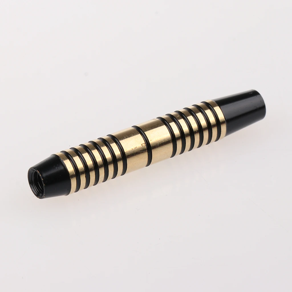 16g Coated Black Solid Brass Barrel for Soft/Steel Tip Dart - Set of 6