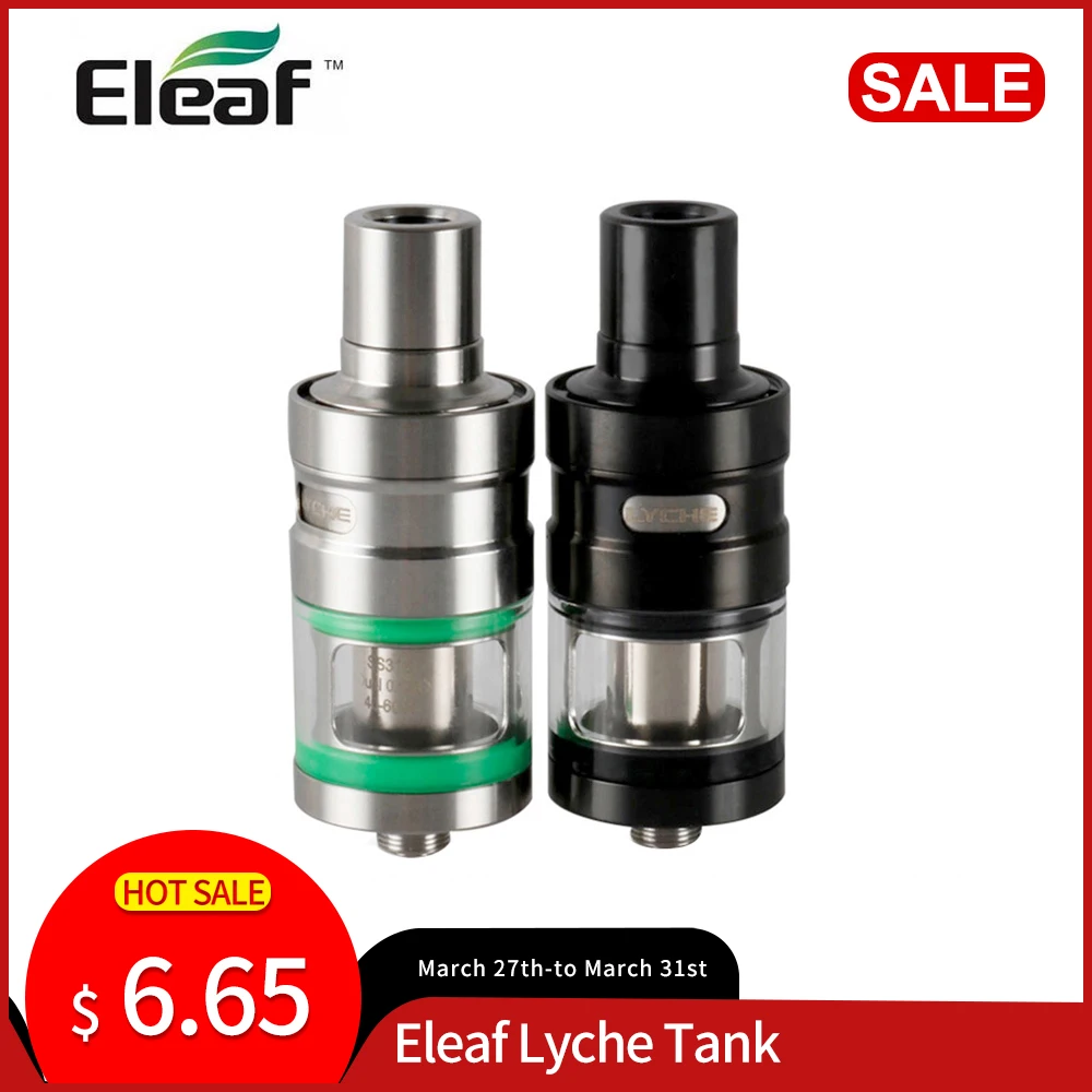 Распродажа! Оригинал Eleaf LYCHE атомайзер 4 мл NotchCoil Sub Ohm Vape Tank из нержавеющей стали с