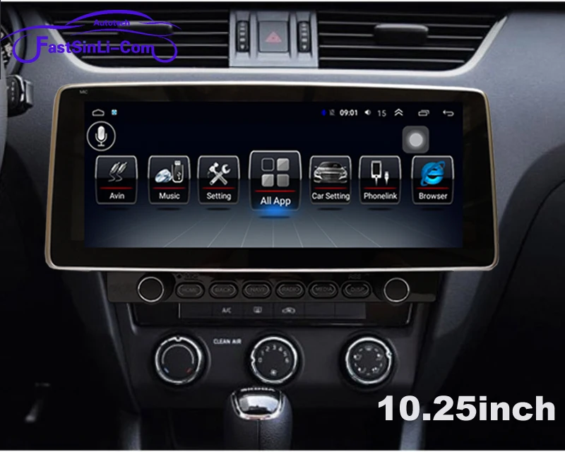 10,25 дюймов для Skoda Octavia 3 A7 2013 автомобильный Радио Мультимедиа Видео плеер навигация gps Android 8,1 No 2din
