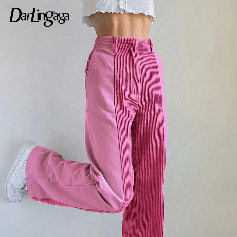 Cut Rate Baggy-Trousers Pants Aesthetic Patchwork Harajuku Darlingaga Pink Y2k Vintage High-Waist pBQKMNZVm7w