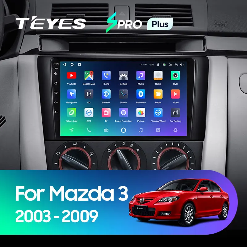 TEYES SPRO Plus Штатная магнитола For Мазда 3 1 Mazda Mazda3 BK 2003 2009 Android 10 до 8 ЯДЕР 4 + 64ГБ 32EQ DSP 2DIN