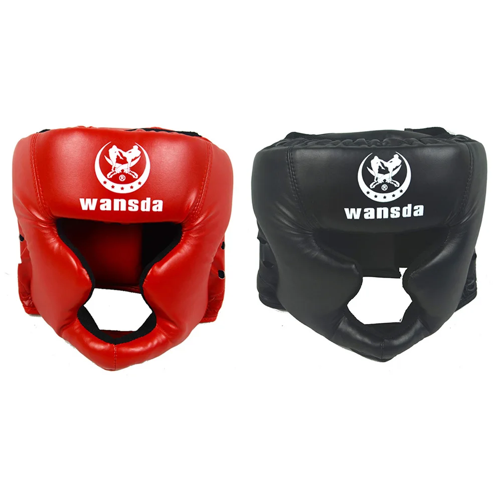 Boxing Headgear Professional Synthetic Leather MMA Protector Headgear Fighting Judo Kickboxing Head Guard Sparring Helmet