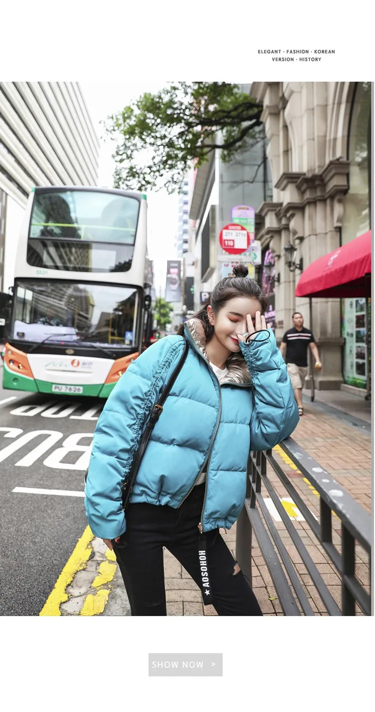 Winter New Style WOMEN'S Dress Korean-style Students Short High Extra Short Small Cotton-Padded Jacket down Jacket Cotton-p