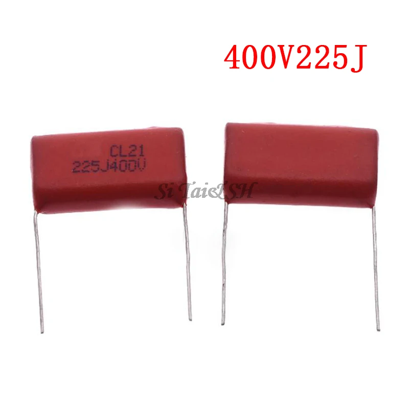 10 шт. 400V225J 2 мкФ шаг 20M 225J400V 225 400V 2200PF CBB полипропиленовый пленочный конденсатор |