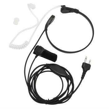 

Tube Of Air Throat Headset Microphone for Icom Walkie Talkie Radio Bidirectional
