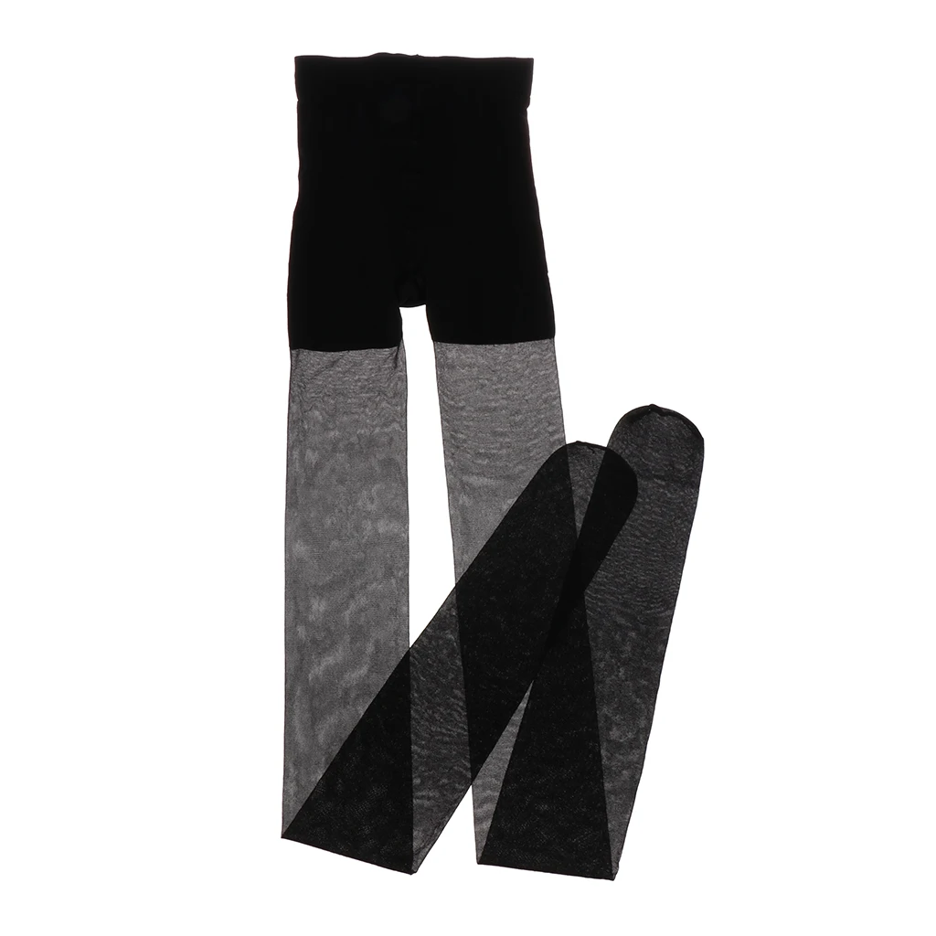 Womens Ultra Thin Pantyhose Leggings 20D Control Top Stretch Tight Black/Natural