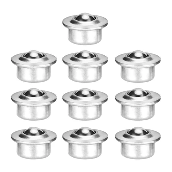 

10Pcs Stainless Steel Ball Transfer Bearing Casters Universal Base Conveyor Roller Ball