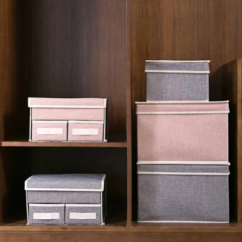 

2019 Hot Storage Organizer Fabric Foldable Cloth Underwear Socks Drawer Organizer Storage Box