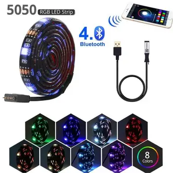

LED Strip Light Flexible Lamp Waterproof RGB Music Sound Control Light Strip TV Background Light Strip Christmas Party Decor