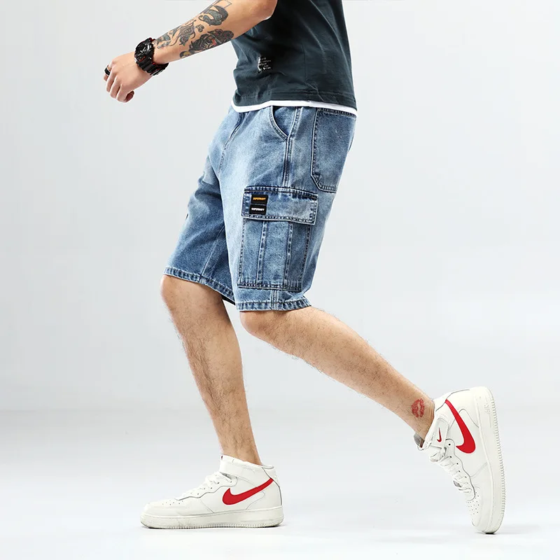 Jeans Shorts Men's Denim Cargo Shorts 