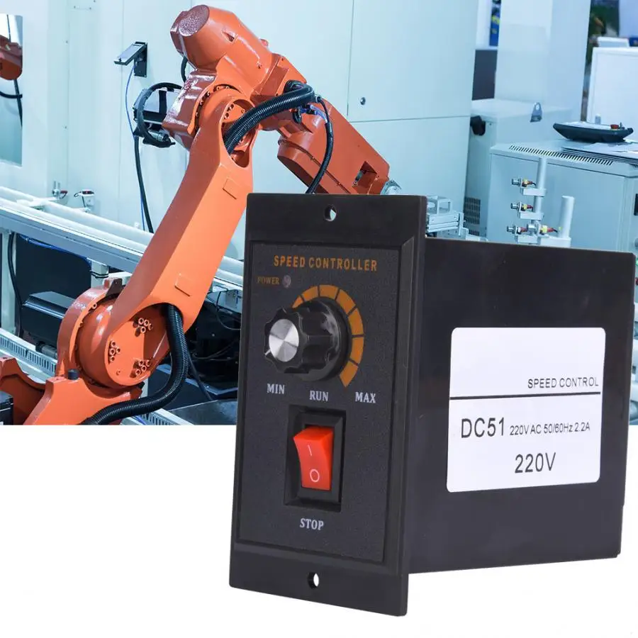 Контроллер скорости двигателя постоянного тока DC-51 AC220V 0-220VDC 120 Вт 2.2A постоянный магнит регулятор двигателя вперед и назад регулятор двигателя