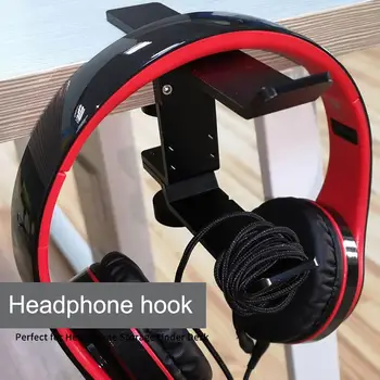 

PC Gaming Headset Headphone Hanger Holder Under Desk Dual Headphone Hanger Stand Headphones Clamp with Adjustable Rotating Arm U