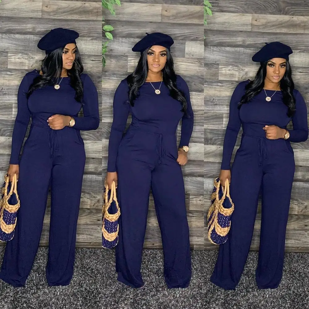 

Fall Winter New Womens Sexy Jumpsuits Long Sleeves High Waist Straight Leg Bodycon One Piece Rompers Streetwear Party Outfits