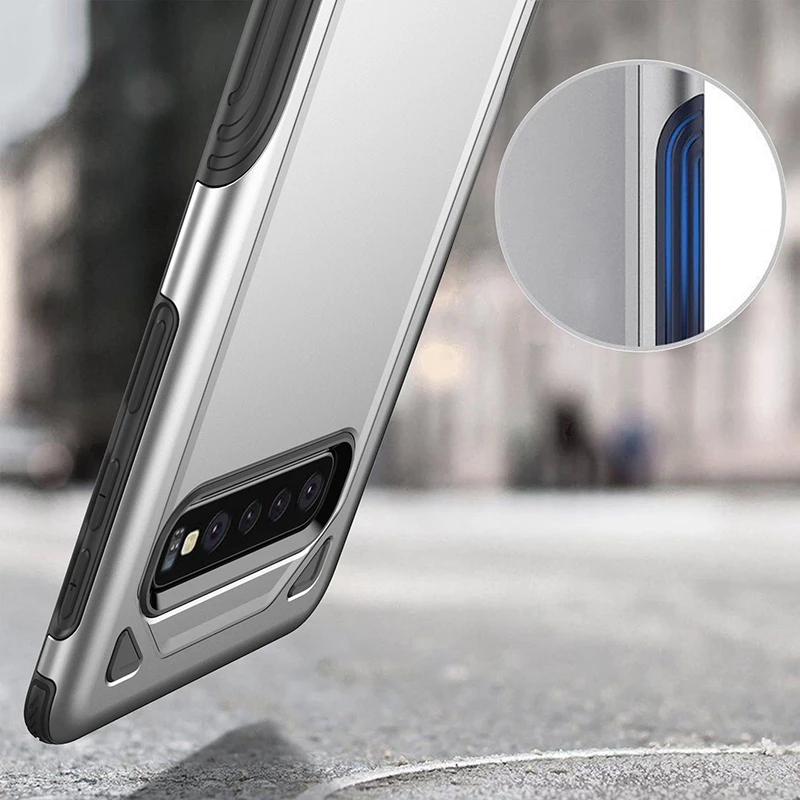 

Phone Case For Samsung Galaxy S10 S9 Note 10 9 Plus Lite Luxury Shockproof Anti-Fall PC Hard Back Armor Soft Edge Silicon Cover