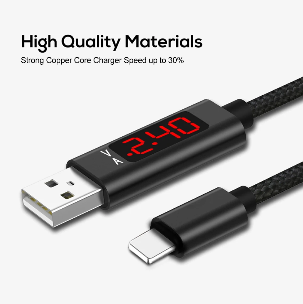USB кабель VOXLINK 8 контактов напряжение и ток интеллектуальный дисплей быстрая