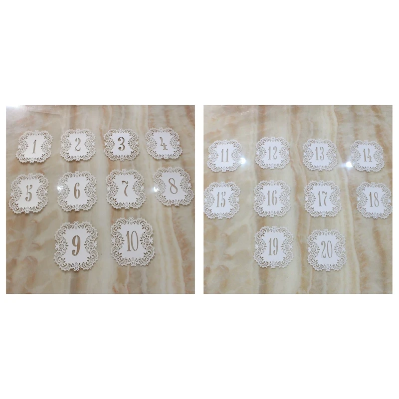 Wedding Table Number Table Cards Hollow Laser-Cut Card Numbers Vintage Wedding Decoration Event Party Supplies 10Pcs 1-10 with 1 Wedding Table Number Table Cards Hollow Laser-Cut Card Numbers Vintage Wedding Decoration Event Party Supplies 10Pcs 1-10 with 1