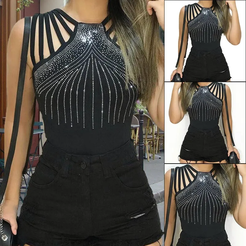 

Black High Street T Shirt Womens Strap Casual Shirts Women Short Sleeve Crop Top Punk Korean T-shirt Lady