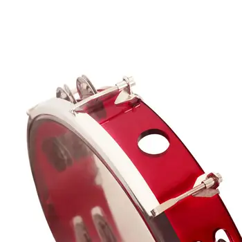 

Stainless Steel Self-Tuning Hand Tambourine J93 10" Self-tuning Tambourine Handbell Hand Drum Percussion Instrument Toy