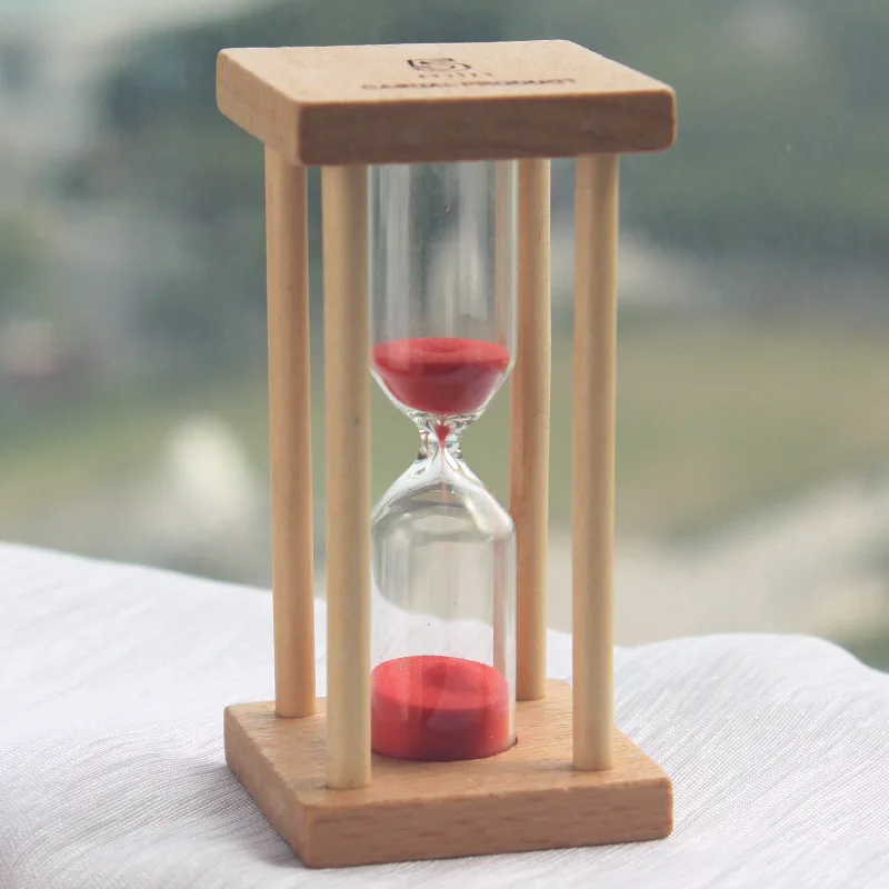 Деревянные песочные часы 1/3/5 минут песочные часы таймер 60 минут Офис Украшение стола аксессуары таймер-подарок деревянная рамка - Цвет: Red