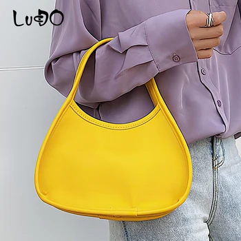 

LUCDO New Luxury Designer Leather Women Handbags Retro Vintage Solid Color Shoulder Messenger Bags Ladies Handbags Bolsa Feminin