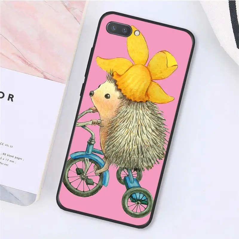 Cute Animal Hedgehog Cattle Fox Deer Flower