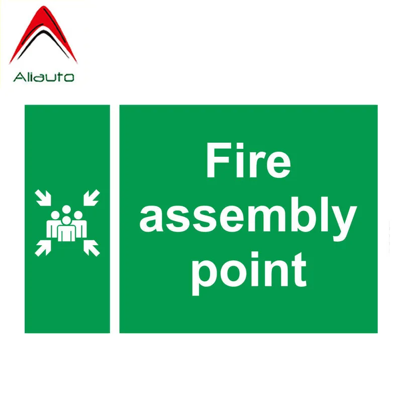Aliauto Warning Car Sticker Fire Assembly Point Waterproof Decal Accessories PVC for Kia Ceed Seat Ibiza Passat Golf 7 18cm*11cm |