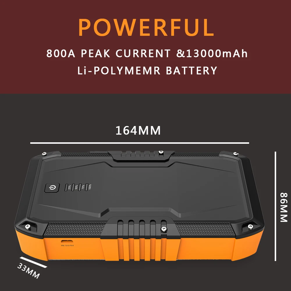 US $185.00 12V Powerful Jump Smart Protection For Up To 5Liter Gasoline And 2Liter Diesel Car