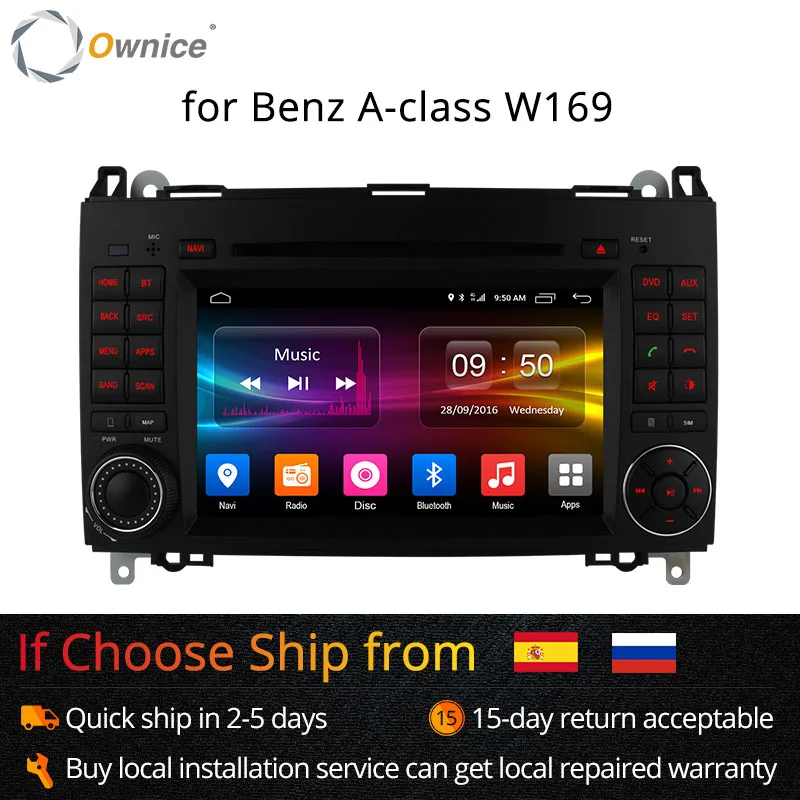 Ownice 4G SIM LTE Android 6 0 8 ядер 32 Гб ПЗУ автомобильный DVD GPS Navi для Mercedes A class W169 Sprinter W209 Crafter