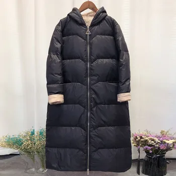 

Winter Jacket Women 2020 New Winter White Duck Down Jacket Women Loose Long Down Parkas Female Warm Women Down Coat Outerwear