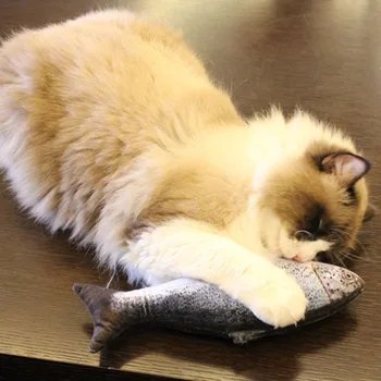 

USB Rechargeable 3D Fish Cat Toy Electric Simulation Fish Toys Catnip Stuffed Pillow Doll Plush Pet Kids Gifts