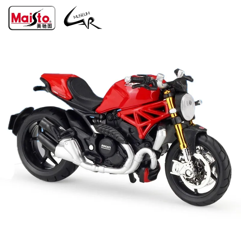 

Maisto 1:18 DUCATI MONSTER 1200S Metal Diecast Scale Model Motorcycle Kit Display Collections Gift Toy