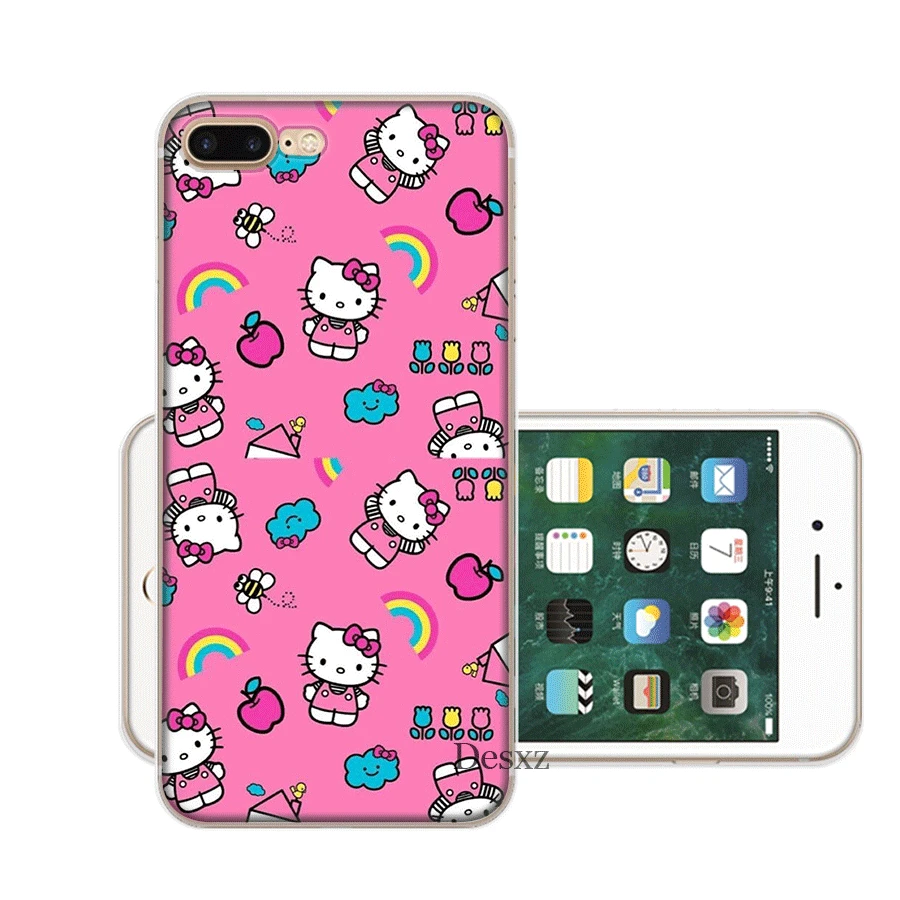 Чехол для мобильного телефона iPhone Apple XR X XS Max 6 6s 7 8 P Lus 5 5S SE Shell Cute hello kitty защита Мода - Цвет: H7