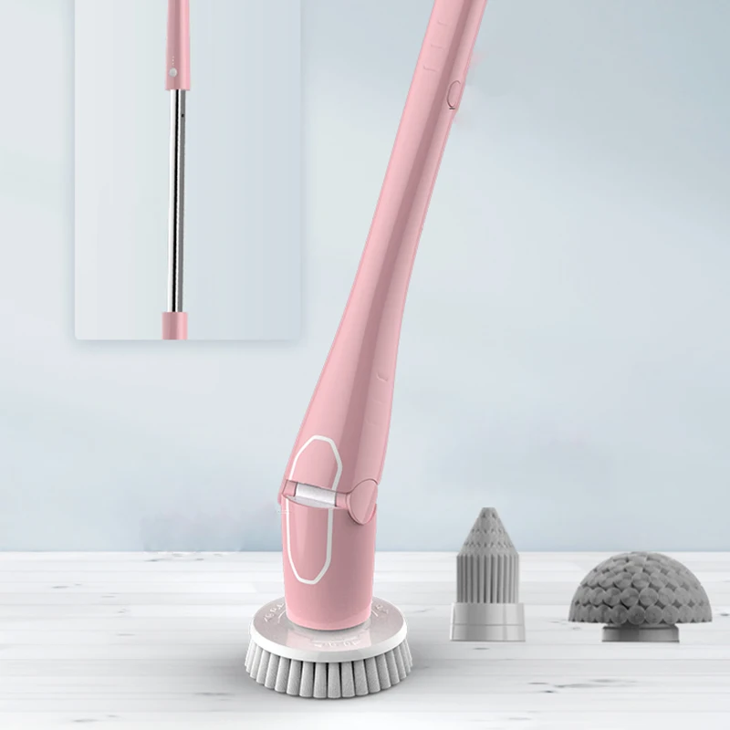 

Electric Brush Cleaning Brush Wireless Home Waterproof Powerful Multi-function Tile Long Handle Brush Toilet Bath Brush Artifact