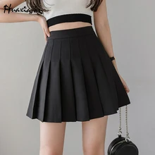 Aliexpress - Huaxiafan Mini Skirts Women Summer with Lining Solid Zipper Harajuku JK Uniform Girls Colourful Pleated Skirt Female 2021 Bottom