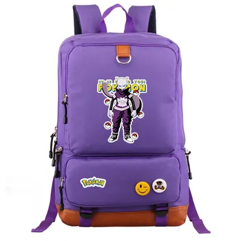 

2020 Newest Canvas Casual Backpack Pikachu Printed Shoulder Bag Women School Backpack Laptop Zipper Bags