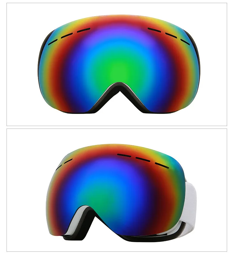 Лыжные очки Анти-Туман UV400 профессиональные большие сферические мужские и женские снежные очки для спорта на открытом воздухе катания на лыжах