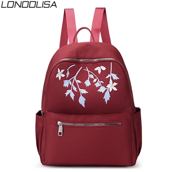 

New Chinese Style Embroidery Ladies Backpack Waterproof Oxford Bagpack Fashion Women Travel Back Pack Cute School Bags For Girls