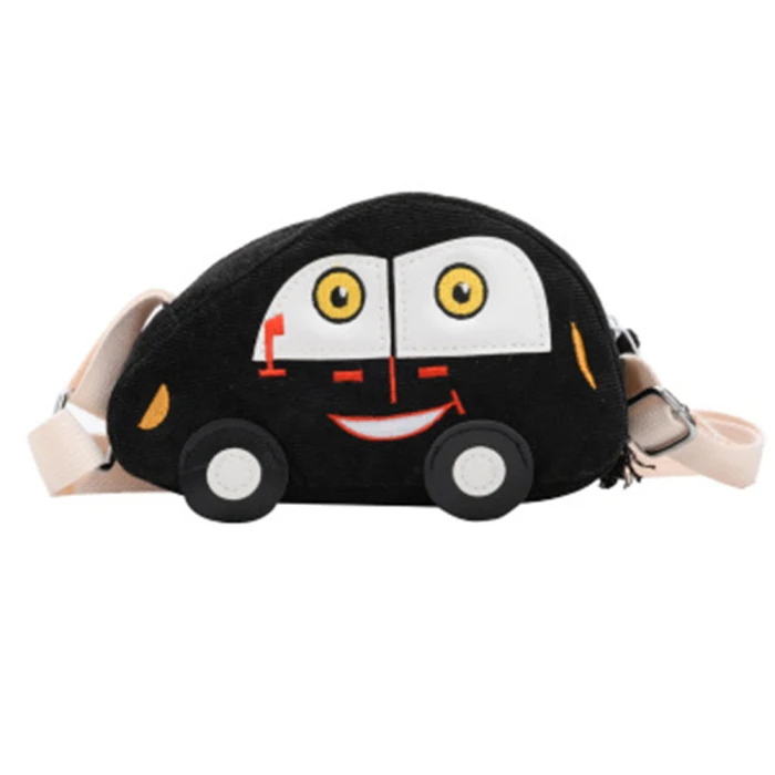 Kids Corduroy Single-Shoulder Bag Cute Mini Car Shape Messenger Handbag H66