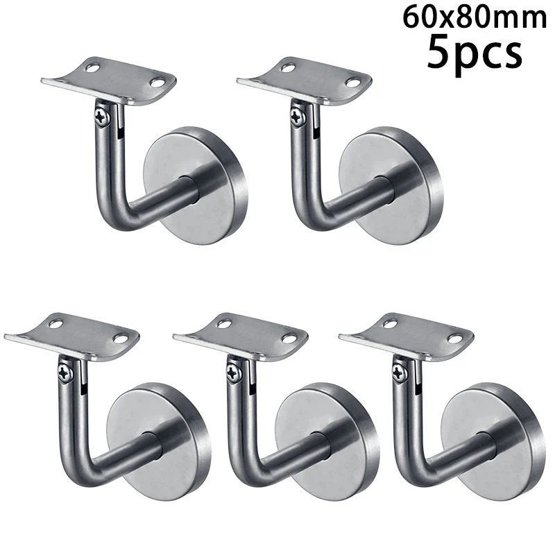 

5 Pcs Handrail Bannister Support Stair Rail Bracket Balustrade Fixing Wall Mount