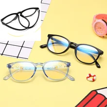 Гибкие очки, силиконовая оправа, защита для глаз от синего излучения, детские очки с прозрачными линзами