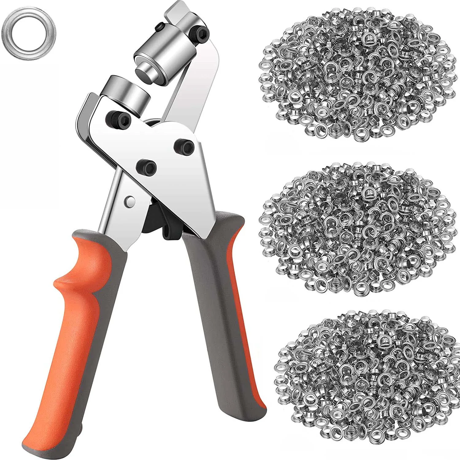 Grommet Handheld 2/5 Inch Eyelet Hole Punch Kit With Grommets Eyelets